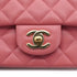 CHANEL MINI MATELASSE CHARM CHAIN SHOULDER BAG PINK LAMB SKIN GOLD HARDWARE 90331667