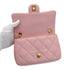 CHANEL MINI MATELASSE CHARM CHAIN SHOULDER BAG PINK LAMB SKIN GOLD HARDWARE 90335891
