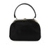 VINTAGE CHANEL MATELASSE HAND BAG BLACK LEATHER SILVER HARDWARE 90344390