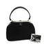 VINTAGE CHANEL MATELASSE HAND BAG BLACK LEATHER SILVER HARDWARE 90344390
