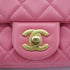 CHANEL MINI MATELASSE COCO BALL CHAIN SHOULDER BAG PINK LAMB SKIN GOLD HARDWARE 90335607