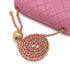 CHANEL MINI MATELASSE COCO BALL CHAIN SHOULDER BAG PINK LAMB SKIN GOLD HARDWARE 90335607