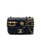 CHANEL MINI MATELASSE COCO CLIPS CHAIN SHOULDER BAG RHINESTONE FAUX PEARL BLACK LAMB SKIN GOLD HARDWARE 90317290