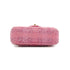 CHANEL MINI MATELASSE FAUX PEARL CHAIN SHOULDER BAG PINK TWEED GOLD HARDWARE 90339652