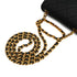 CHANEL MINI MATELASSE LOGO HANDLE CHAIN SHOULDER BAG BLACK LEATHER GOLD HARDWARE 90332585