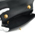 CHANEL MINI MATELASSE LOGO HANDLE CHAIN SHOULDER BAG BLACK LEATHER GOLD HARDWARE 90332585