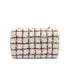CHANEL MINI MATELASSE TWEED SEQUINS CHAIN SHOULDER BAG WHITE PINK BLACK GOLD HARDWARE 90325331