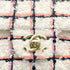 CHANEL MINI MATELASSE TWEED SEQUINS CHAIN SHOULDER BAG WHITE PINK BLACK GOLD HARDWARE 90325331