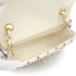 CHANEL MINI MATELASSE TWEED SEQUINS CHAIN SHOULDER BAG WHITE PINK BLACK GOLD HARDWARE 90325331