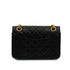 CHANEL MINI MATERASSE 2.55 LUCKY CHARM CHAIN SHOULDER BAG BLACK LEATHER GOLD HARDWARE 90344450