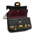 CHANEL MINI MATERASSE 2.55 LUCKY CHARM CHAIN SHOULDER BAG BLACK LEATHER GOLD HARDWARE 90344450