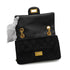 CHANEL MINI MATERASSE 2.55 CHAIN SHOULDER BAG BLACK VELVET GOLD HARDWARE 90348252