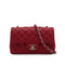 CHANEL MINI MATERASSE CHAIN SHOULDER BAG RED CAVIAR SKIN SILVER HARDWARE 90341900