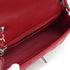 CHANEL MINI MATERASSE CHAIN SHOULDER BAG RED CAVIAR SKIN SILVER HARDWARE 90341900