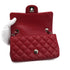 CHANEL MINI MATERASSE CHAIN SHOULDER BAG RED CAVIAR SKIN SILVER HARDWARE 90341900