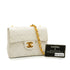 CHANEL MINI SQUARE 17 BIJOU CHAIN SHOULDER BAG WHITE LAMB SKIN GOLD HARDWARE 90348543