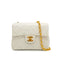 CHANEL MINI SQUARE 17 BIJOU CHAIN SHOULDER BAG WHITE LAMB SKIN GOLD HARDWARE 90348543