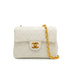 CHANEL MINI SQUARE 17 BIJOU CHAIN SHOULDER BAG WHITE LAMB SKIN GOLD HARDWARE 90348543