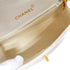CHANEL MINI SQUARE 17 BIJOU CHAIN SHOULDER BAG WHITE LAMB SKIN GOLD HARDWARE 90348543