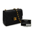 VINTAGE CHANEL MINI SQUARE 17 CHAIN SHOULDER BAG BLACK LAMB SKIN GOLD HARDWARE 90341862