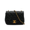 CHANEL MINI SQUARE 17 CHAIN SHOULDER BAG BLACK LAMB SKIN GOLD HARDWARE 90341904