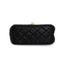 CHANEL MINI SQUARE 17 CHAIN SHOULDER BAG BLACK LAMB SKIN GOLD HARDWARE 90341904