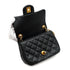 CHANEL MINI SQUARE 17 CHAIN SHOULDER BAG BLACK LAMB SKIN GOLD HARDWARE 90341904
