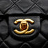 VINTAGE CHANEL MINI SQUARE 17 CHAIN SHOULDER BAG BLACK LAMB SKIN GOLD HARDWARE 90346665