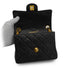 VINTAGE CHANEL MINI SQUARE 17 CHAIN SHOULDER BAG BLACK LAMB SKIN GOLD HARDWARE 90346665