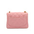 VINTAGE CHANEL MINI SQUARE 17 CHAIN SHOULDER BAG PINK CAVIR SKIN GOLD HARDWARE 90340500