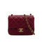 CHANEL MINI SQUARE 17 CHAIN SHOULDER BAG BORDEAUX LAMB SKIN GOLD HARDWARE 90343007