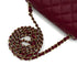 CHANEL MINI SQUARE 17 CHAIN SHOULDER BAG BORDEAUX LAMB SKIN GOLD HARDWARE 90343007