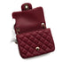 CHANEL MINI SQUARE 17 CHAIN SHOULDER BAG BORDEAUX LAMB SKIN GOLD HARDWARE 90343007