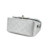 CHANEL MINI SQUARE 17 CHAIN SHOULDER BAG SILVER LAMB SKIN GOLD HARDWARE 90333739
