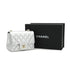 CHANEL MINI SQUARE 17 CHAIN SHOULDER BAG SILVER LAMB SKIN GOLD HARDWARE 90333739