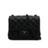 CHANEL MINI SQUARE 17 CHAIN SHUOLDER BAG BLACK LAMB SKIN SO BLACK HARDWARE 90344462