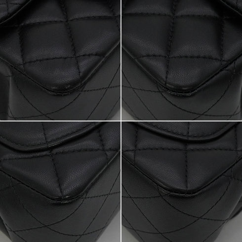 CHANEL MINI SQUARE 17 CHAIN SHUOLDER BAG BLACK LAMB SKIN SO BLACK HARDWARE 90344462