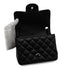 CHANEL MINI SQUARE 17 CHAIN SHUOLDER BAG BLACK LAMB SKIN SO BLACK HARDWARE 90344462