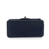 CHANEL MINI SQUARE 17 CHAIN SHOULDER BAG NAVY LAMB SKIN SILVER HARDWARE 90343974