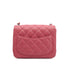 CHANEL MINI SQUARE 17 CHAIN SHUOLDER BAG PINK LAMB SKIN SILVER HARDWARE 90337277