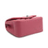 CHANEL MINI SQUARE 17 CHAIN SHUOLDER BAG PINK LAMB SKIN SILVER HARDWARE 90337277