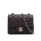 CHANEL MINI SQUARE 17 CHAIN SHUOLDER BAG PURPLE LAMB SKIN SILVER HARDWARE 90350356