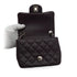 CHANEL MINI SQUARE 17 CHAIN SHUOLDER BAG PURPLE LAMB SKIN SILVER HARDWARE 90350356