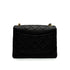 VINTAGE CHANEL MINI SQUARE 17 CHAIN SHUOLDER BAG BLACK LAMB SKIN GOLD HARDWARE 90350365