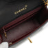 VINTAGE CHANEL MINI SQUARE 17 CHAIN SHUOLDER BAG BLACK LAMB SKIN GOLD HARDWARE 90350365