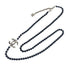 CHANEL NECKLACE BEADS COCOMARK RHINESTONE BLACK ACCESSORY B16K 90325358