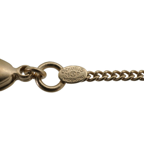 CHANEL NECKLACE CAMELLIA COCOMARK PINK GOLD ACCESSORY 06P 90347858