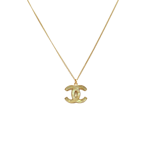 CHANEL NECKLACE COCOMARK BEIGE GOLD ACCESSORY B11A 90327871