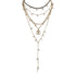 CHANEL NECKLACE COCOMARK FAUX PEARL RHINESTONE CHAIN WHITE GOLD ACCESSORY A18B 90321033