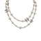 CHANEL NECKLACE COCOMARK FAUX PEARL RHINESTONE WHITE SILVER ACCESSORY A23V 90321031